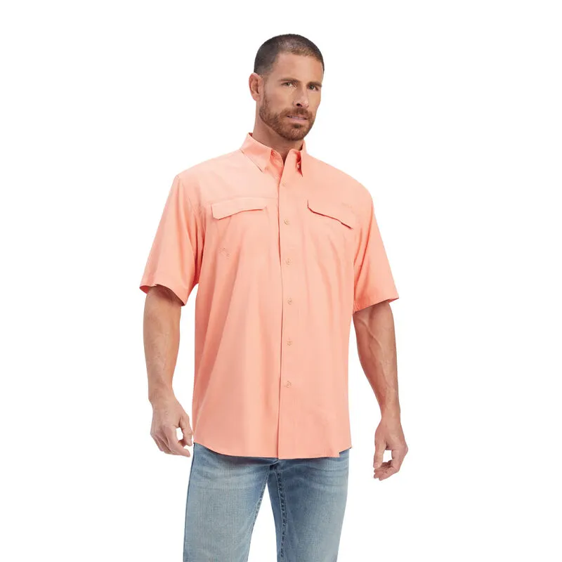 Ariat Men's Venttek Outbound Classic Fit Peach Pink Shirt