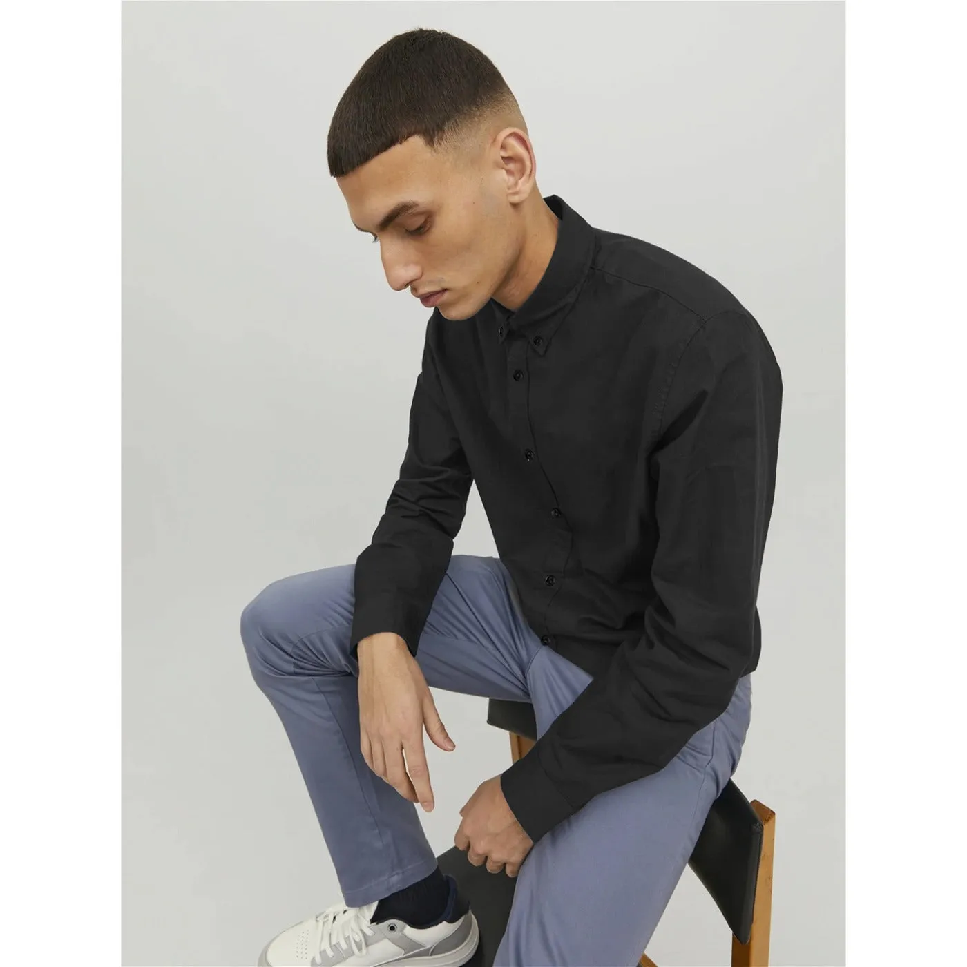 Black Button Down Casual Shirt