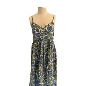 Block Print Sundress Anna Blue