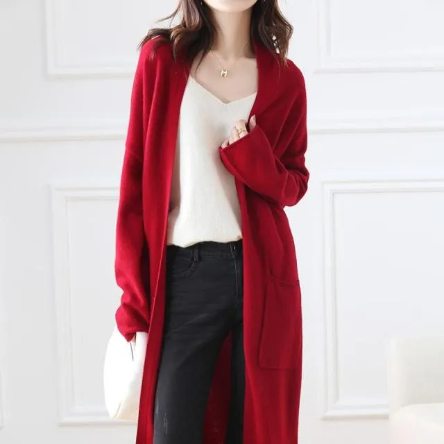 Fall Winter Oversize Long Sweater Cardigan