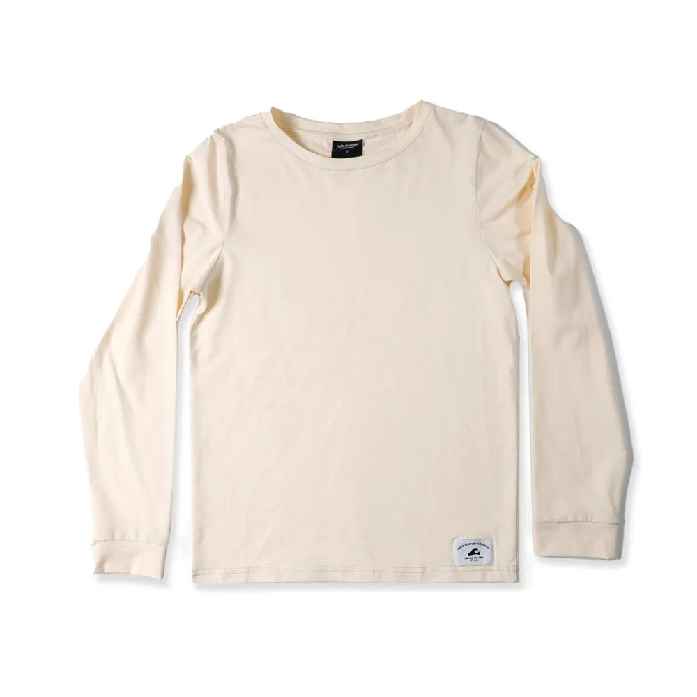 GIRLS LS CLASSICS TEE - Cream