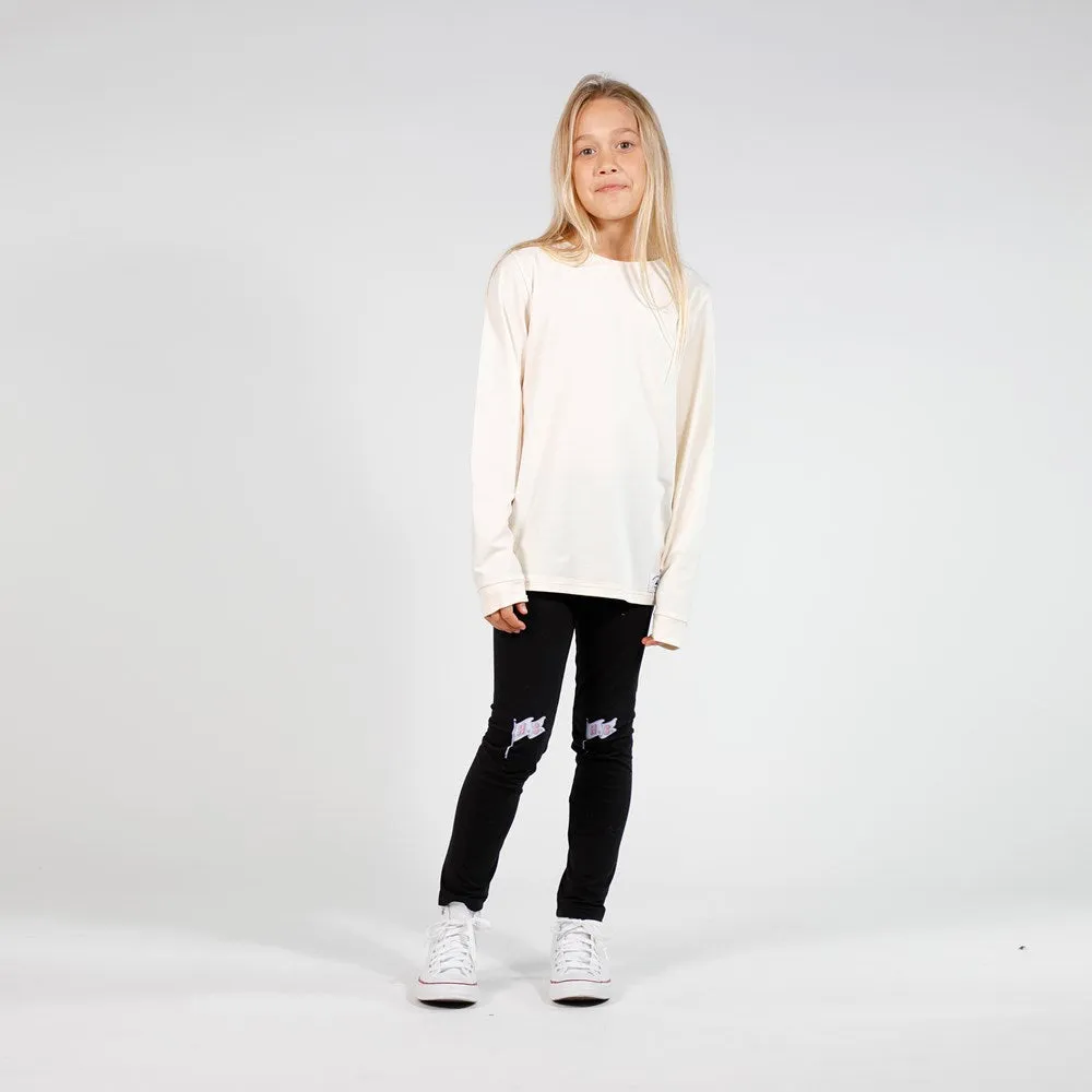 GIRLS LS CLASSICS TEE - Cream