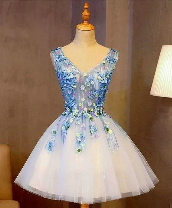 Homecoming Dresses Carmen Lace Cute Dresses Blue Dresses Dresses Short CD9064