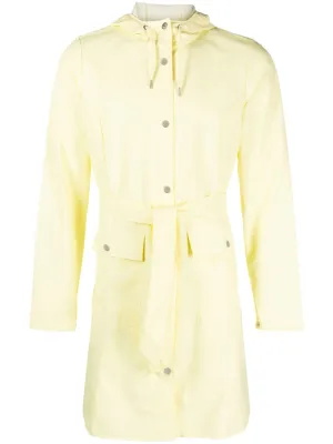 long-sleeve drawstring raincoat