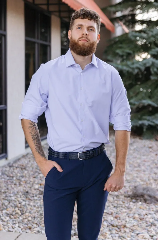 Mizzen & Main Leeward Dress Shirt, Lilac Straton Check