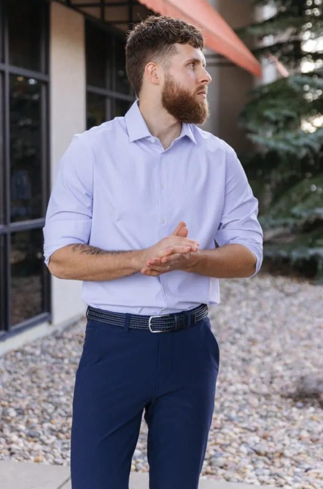 Mizzen & Main Leeward Dress Shirt, Lilac Straton Check