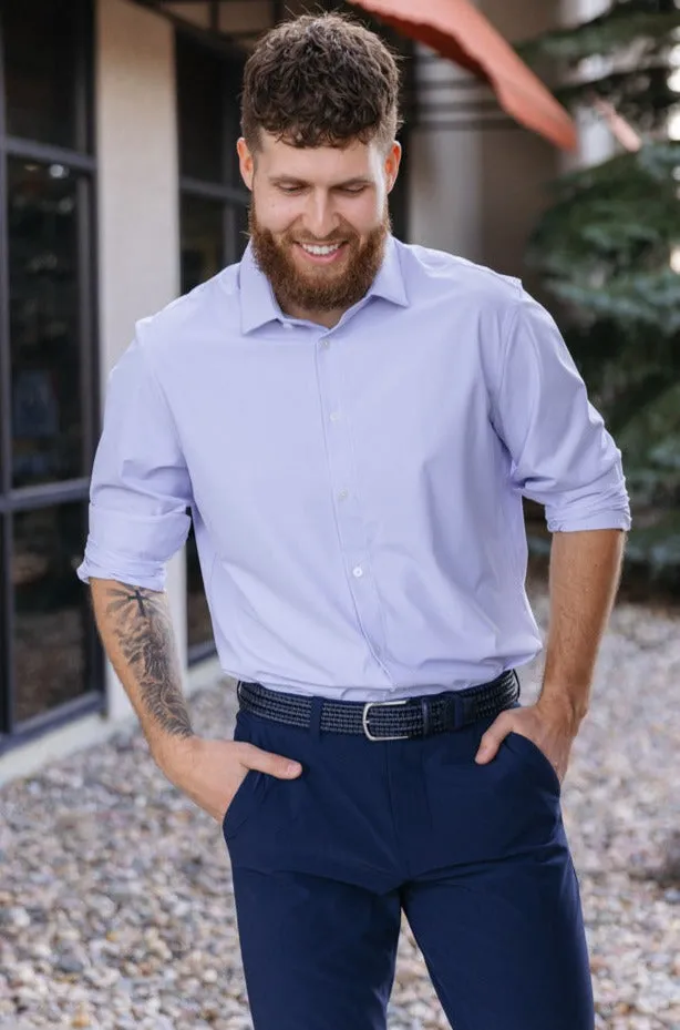 Mizzen & Main Leeward Dress Shirt, Lilac Straton Check