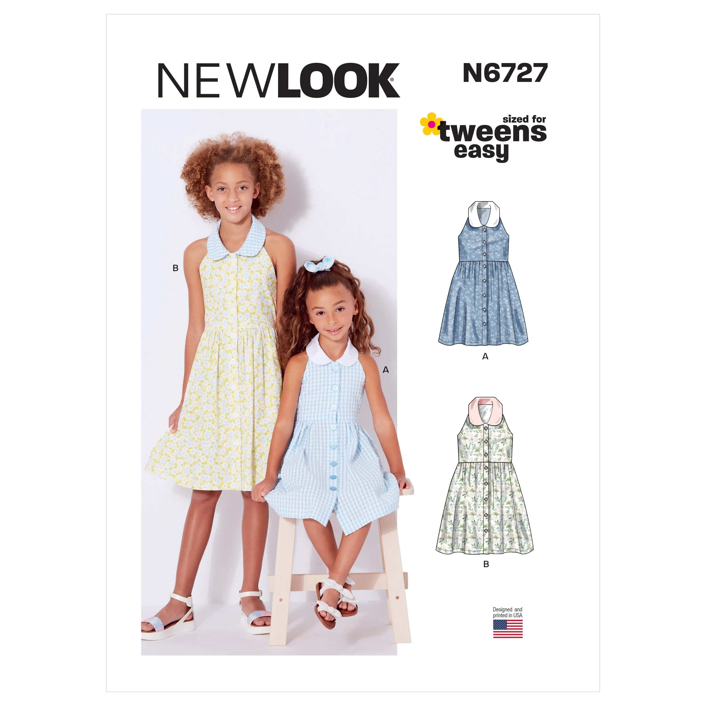 New Look sewing pattern 6727 Girls' Sundresses | Easy