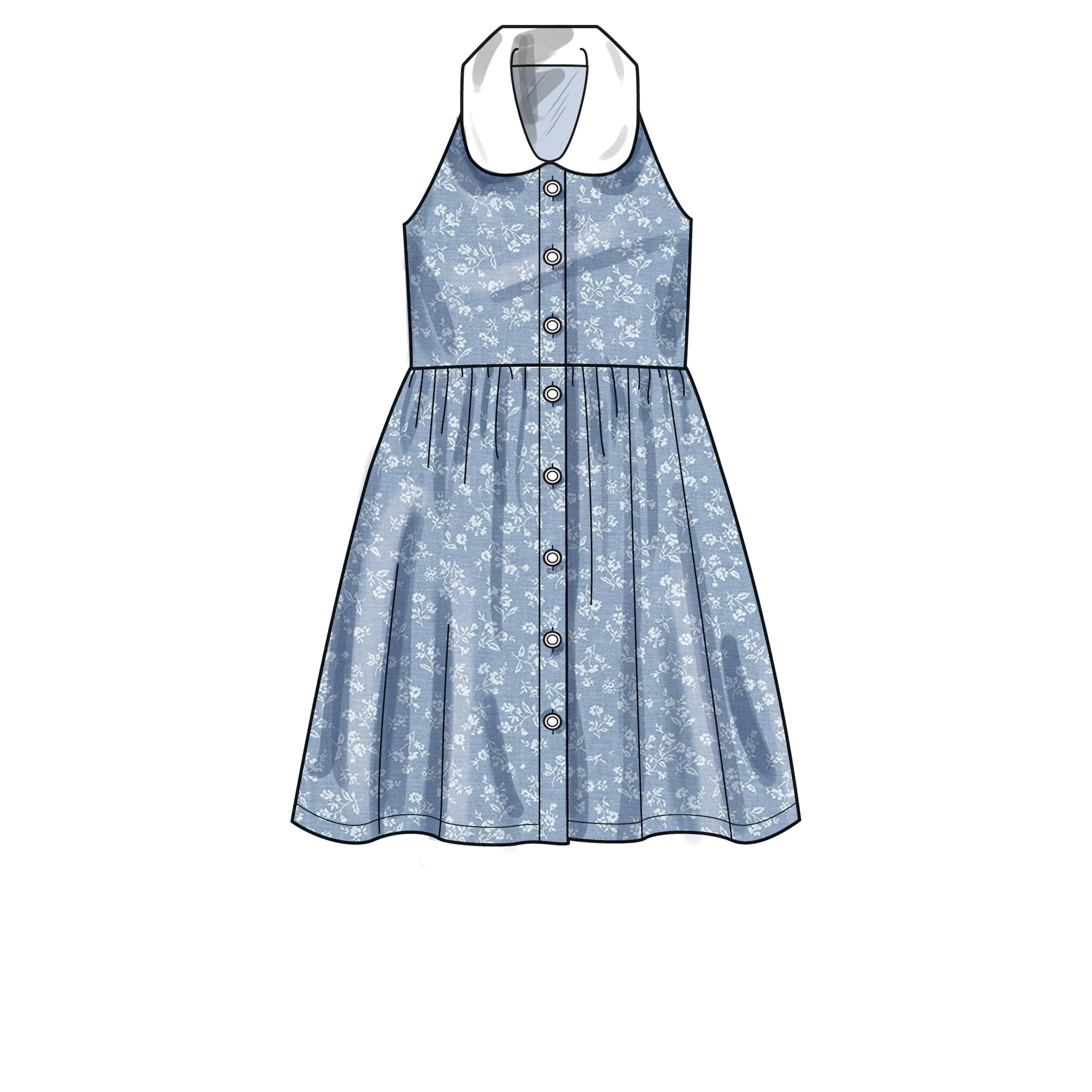 New Look sewing pattern 6727 Girls' Sundresses | Easy