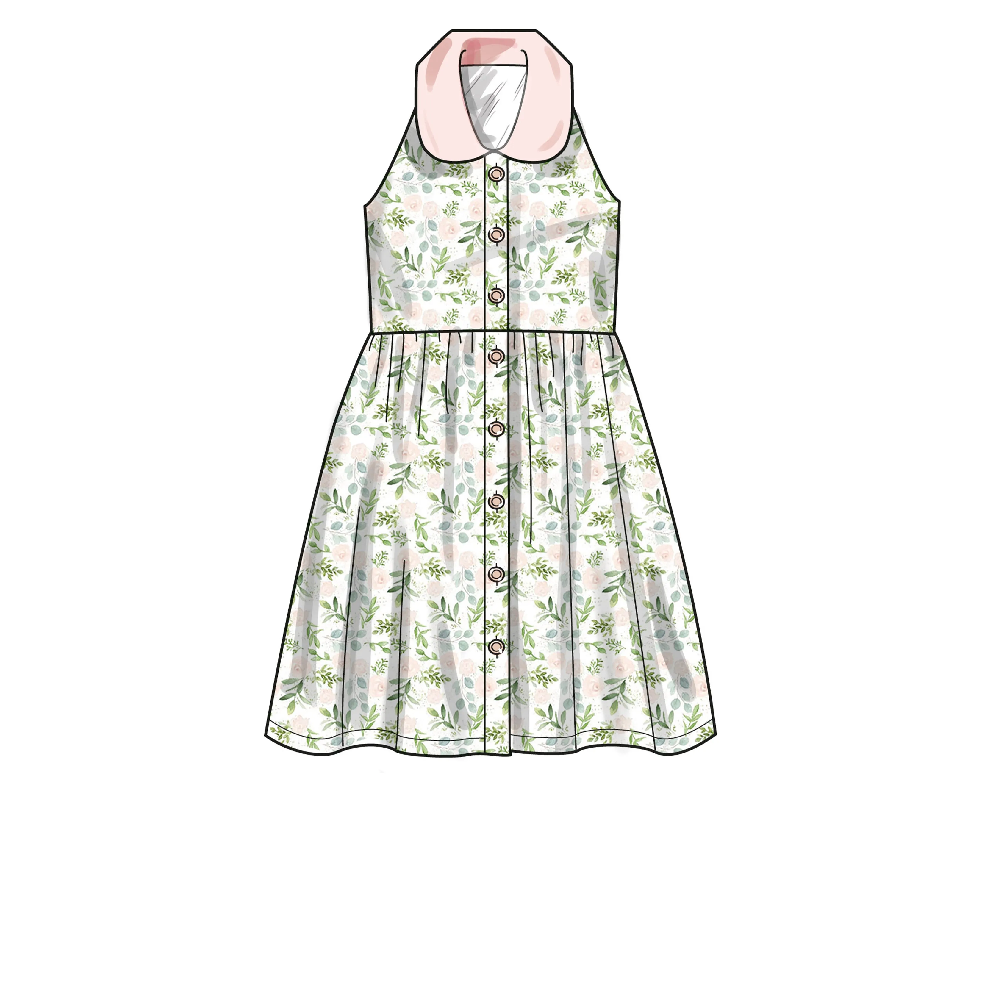 New Look sewing pattern 6727 Girls' Sundresses | Easy