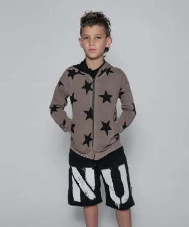 NUNUNU - Star Light Zip Hoodie - Earth Brown