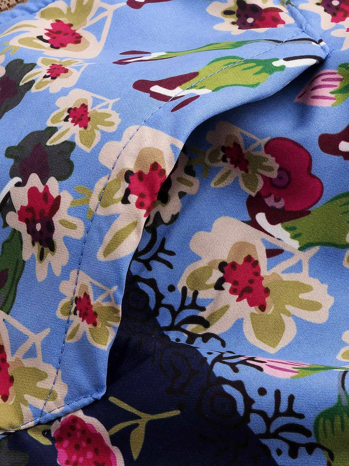 OEM ODM Floral Print Calico Zip Back Side Pockets Hooded Long Sleeve Plus Size Coats & Jackets