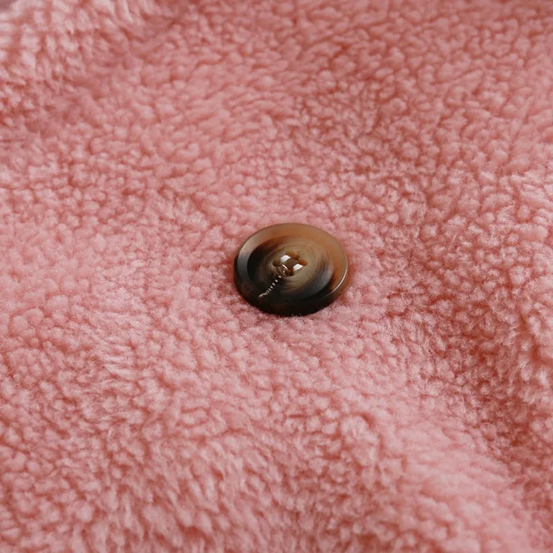 Pink Maxi Faux Fur Coat