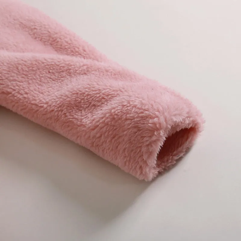 Pink Maxi Faux Fur Coat