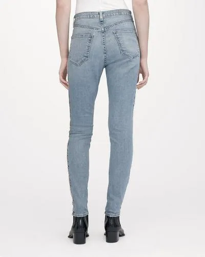 Rag & Bone - High Rise Skinny in Liho With Tape