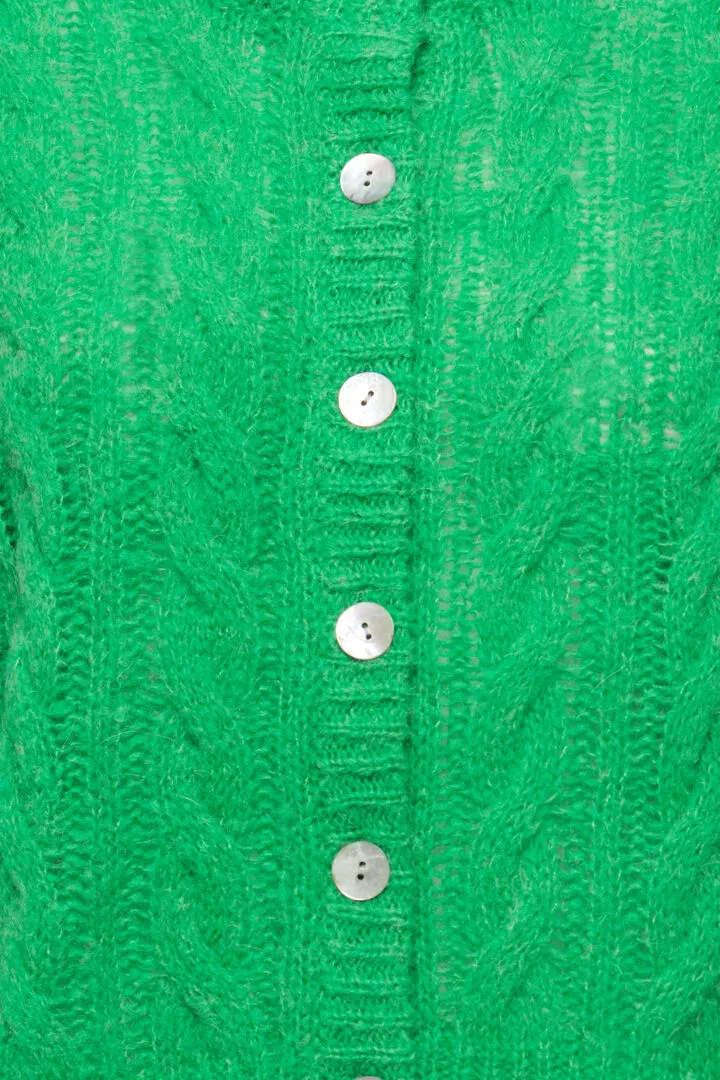 Sophia Wool/Alpaca Blend Cardigan - Fern Green