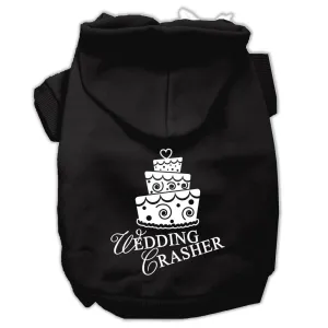 Wedding Crasher Screen Print Pet Hoodies Black Size Med (12)