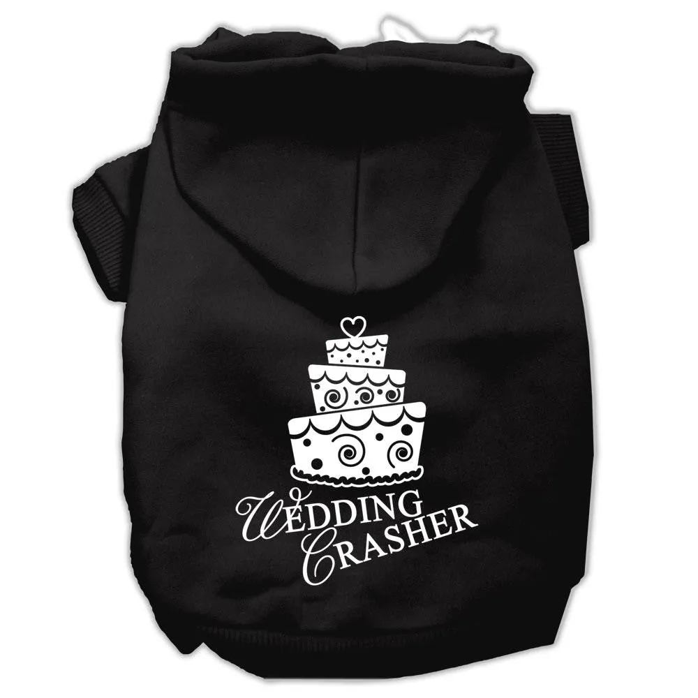 Wedding Crasher Screen Print Pet Hoodies Black Size Med (12)