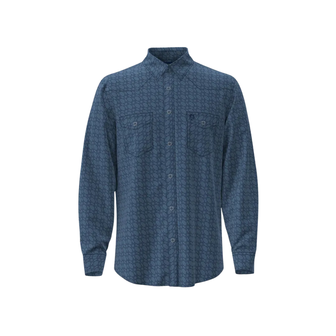 Wrangler Men's George Strait Troubadour Navy Shirt